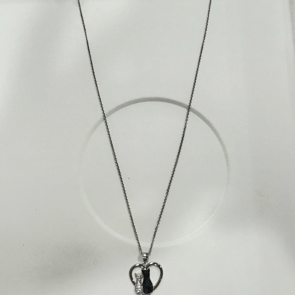 Elegant Silver Heart Pendant Necklace